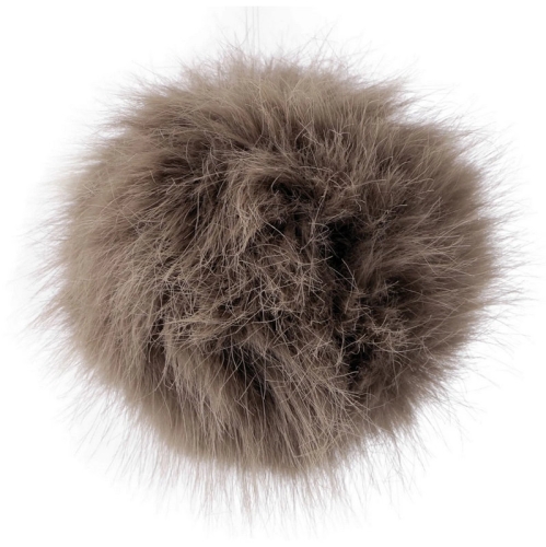 Bommel - Kunstpelz - 10 cm - braun